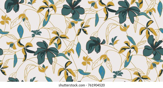 Seamless Floral Pattern in vector