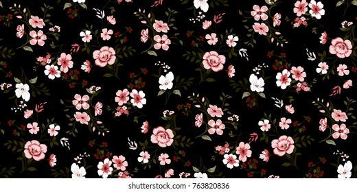 Seamless Floral Pattern in vector