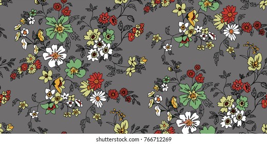 Seamless Floral Pattern in vector