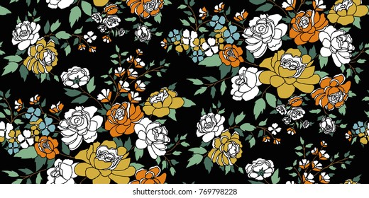 Seamless Floral Pattern in vector