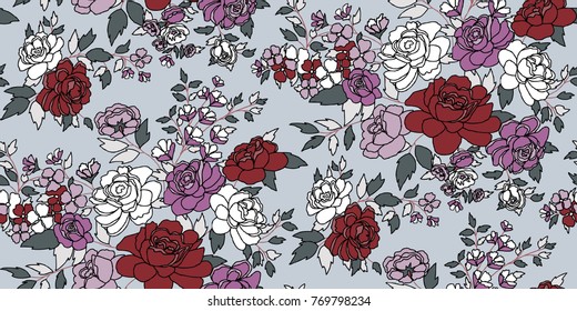 Seamless Floral Pattern in vector
