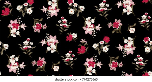 Seamless Floral Pattern in vector