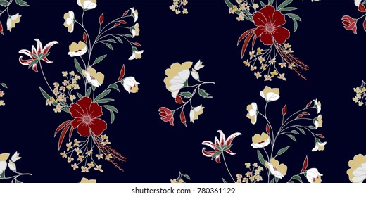 Seamless Floral Pattern in vector