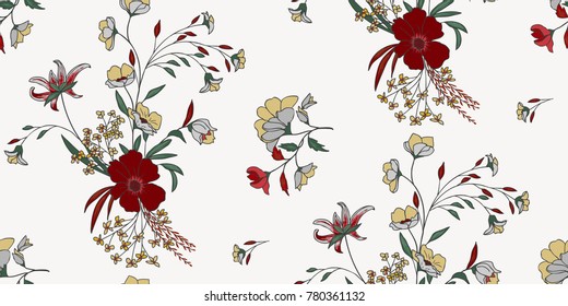 Seamless Floral Pattern in vector