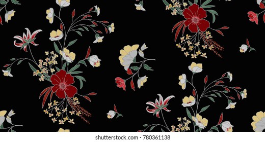 Seamless Floral Pattern in vector