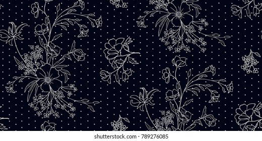 Seamless Floral Pattern in vector