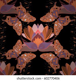 Seamless floral pattern. Vector abstract floral background. Seamless pattern with many small flowers.