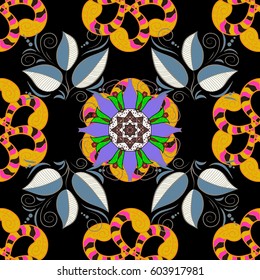Seamless floral pattern. Vector abstract floral background. Seamless pattern with many small flowers.