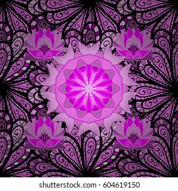 Seamless floral pattern. Vector abstract floral background. Seamless pattern with many small flowers.