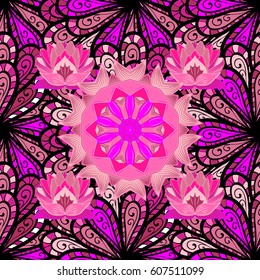 Seamless floral pattern. Vector abstract floral background. Seamless pattern with many small flowers.