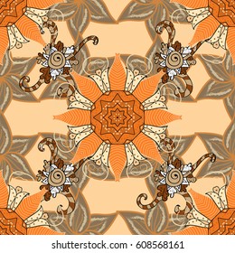 Seamless floral pattern. Vector abstract floral background. Seamless pattern with many small flowers.