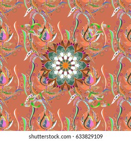 Seamless floral pattern. Vector abstract floral background. Seamless pattern with many small purple flowers.
