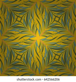Seamless floral pattern. Vector abstract floral background. Seamless pattern with many small blue leaves.