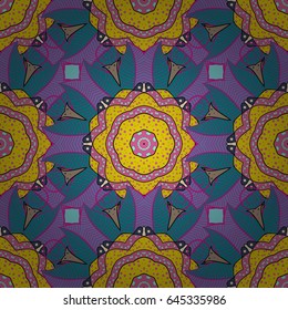 Seamless floral pattern. Vector abstract floral background. Seamless pattern with many small blue flowers.