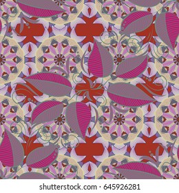 Seamless floral pattern. Vector abstract floral background. Seamless pattern with many small blue flowers.