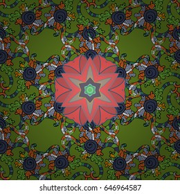 Seamless floral pattern. Vector abstract floral background. Seamless pattern with many small blue flowers.