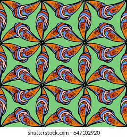 Seamless floral pattern. Vector abstract floral background. Seamless pattern with many small blue flowers.