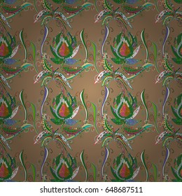 Seamless floral pattern. Vector abstract floral background. Seamless pattern with many small flowers.