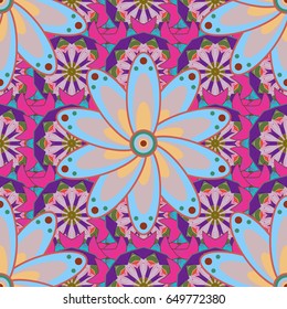Seamless floral pattern. Vector abstract floral background. Seamless pattern with many small flowers.