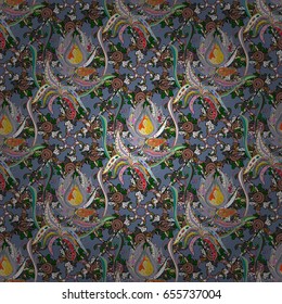 Seamless floral pattern. Vector abstract floral background. Seamless pattern with many small flowers.