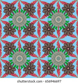 Seamless floral pattern. Vector abstract floral background. Seamless pattern with many small flowers.