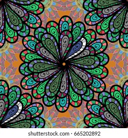 Seamless floral pattern. Vector abstract floral background. Seamless pattern with many small flowers.