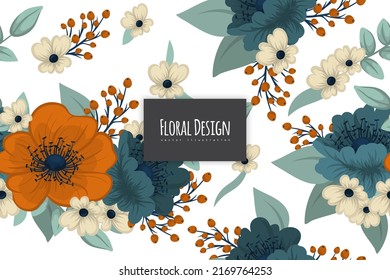 Seamless Floral Pattern in vector. Background