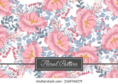 Seamless Floral Pattern in vector. Background