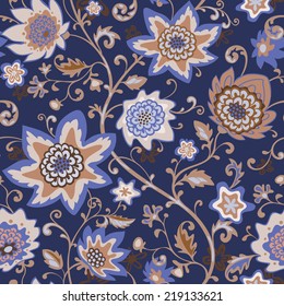 Seamless floral pattern. Vector background. Abstract texture with flowers.