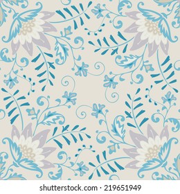 Seamless floral pattern. Vector background. Abstract texture with flowers.