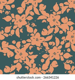 seamless floral pattern. Vector seamless background. peony. Design for fabrics, textiles, paper, wallpaper, web. Floral ornament. 