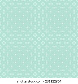 Seamless floral pattern. Vector background. white flowers on a pale mint background