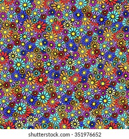 Seamless floral pattern. Vector background