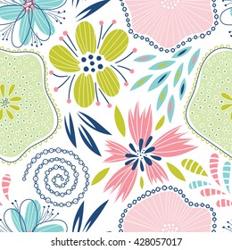 Seamless floral pattern. Vector floral background