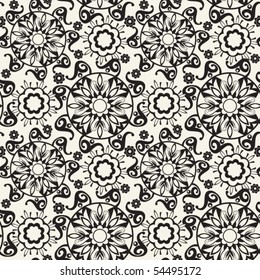 seamless floral pattern, vector background