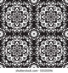 seamless floral pattern, vector background