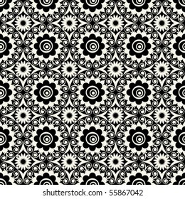 seamless floral pattern, vector background