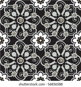 seamless floral pattern, vector background