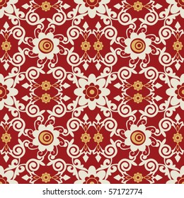 seamless floral pattern, vector background