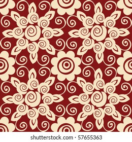 seamless floral pattern, vector background