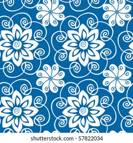 seamless floral pattern, vector background