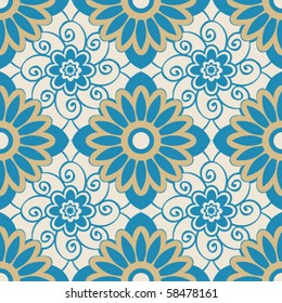 seamless floral pattern, vector background
