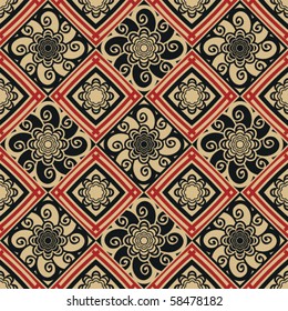 seamless floral pattern, vector background