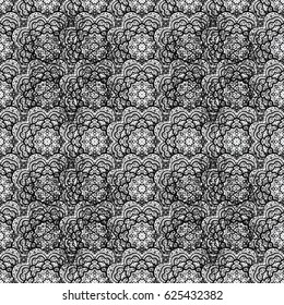 Seamless floral pattern. Seamless vector background. Graphic modern seamless pattern on gray background. Wallpaper baroque, damask.
