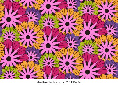 seamless floral pattern, vector background