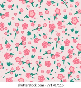 Seamless floral pattern. Vector seamless floral pattern background. Lovely flowers for a variety of designs and packages. Eps 10.