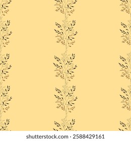 Seamless floral pattern. Vector pattern with branches. For for textiles, wallpapers, wrapping paper, stationery, and branding.