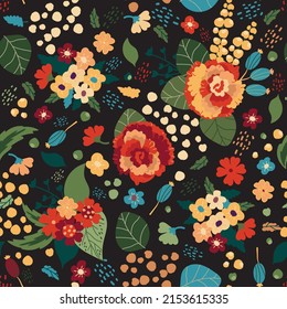 seamless floral pattern, vector design for paper, fabric and other surface.