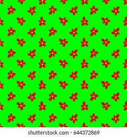 Seamless floral pattern vector design vibrant colorful background with red and yellow hand drawn spring flowers