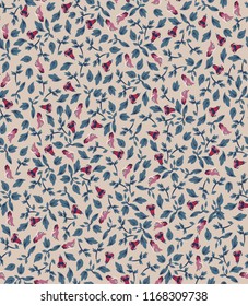 Seamless floral pattern, vector flower illustration.
